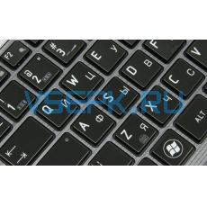 Клавиатура для ноутбука Toshiba Satellite P755. Русифицированная. Цвет чёрный с подсветкой...